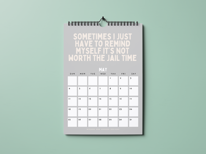 2025 Non Sweary Calendar | Another Year Of Living The Dream | Wall Calendar