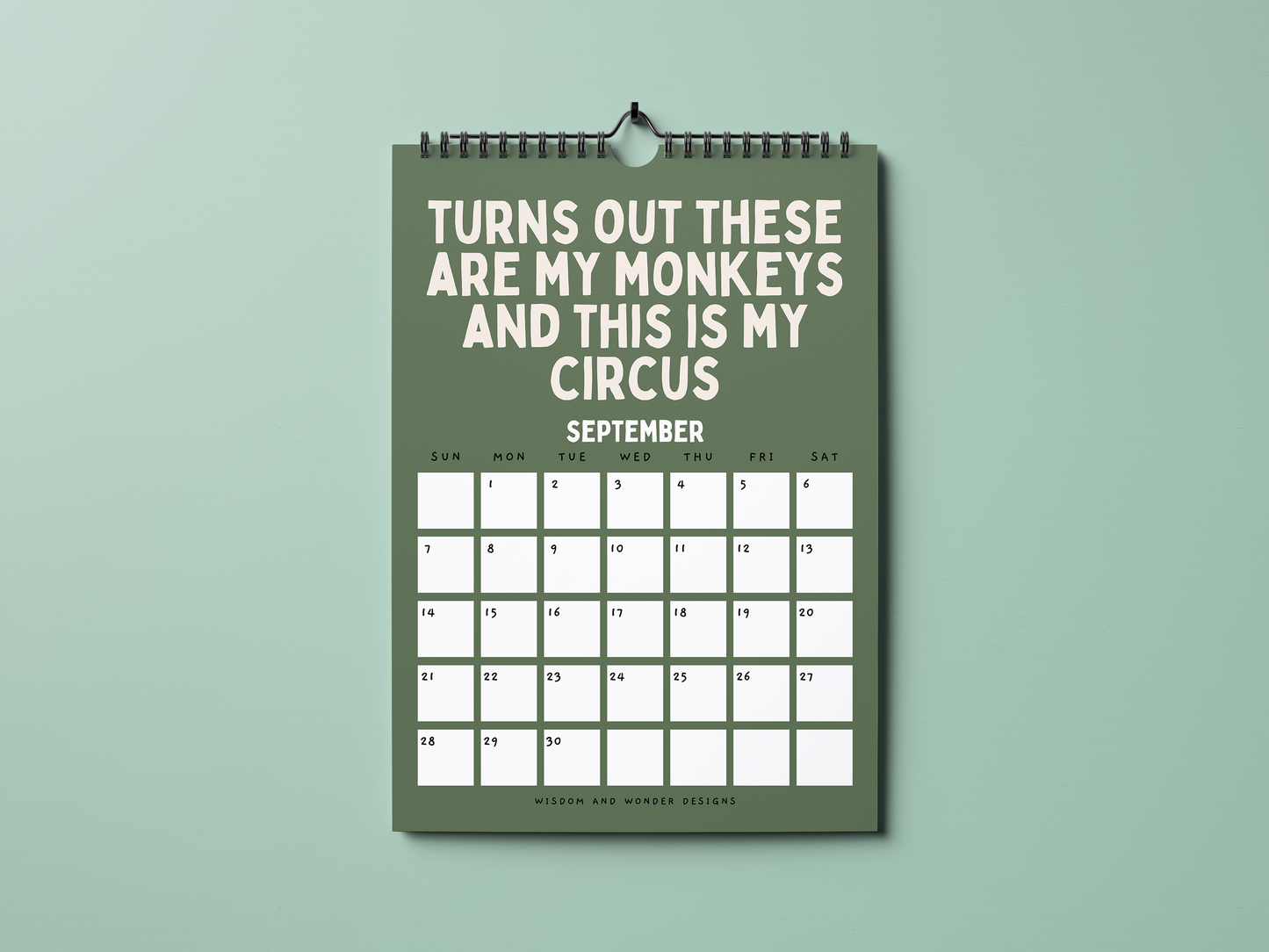 2025 Non Sweary Calendar | Another Year Of Living The Dream | Wall Calendar