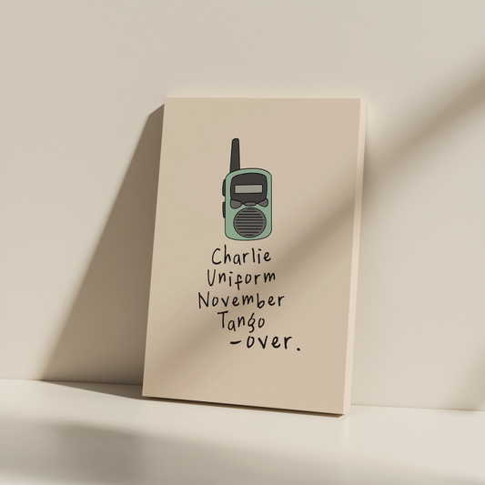 Charlie Uniform November Tango | Walkie Talkie | Canvas