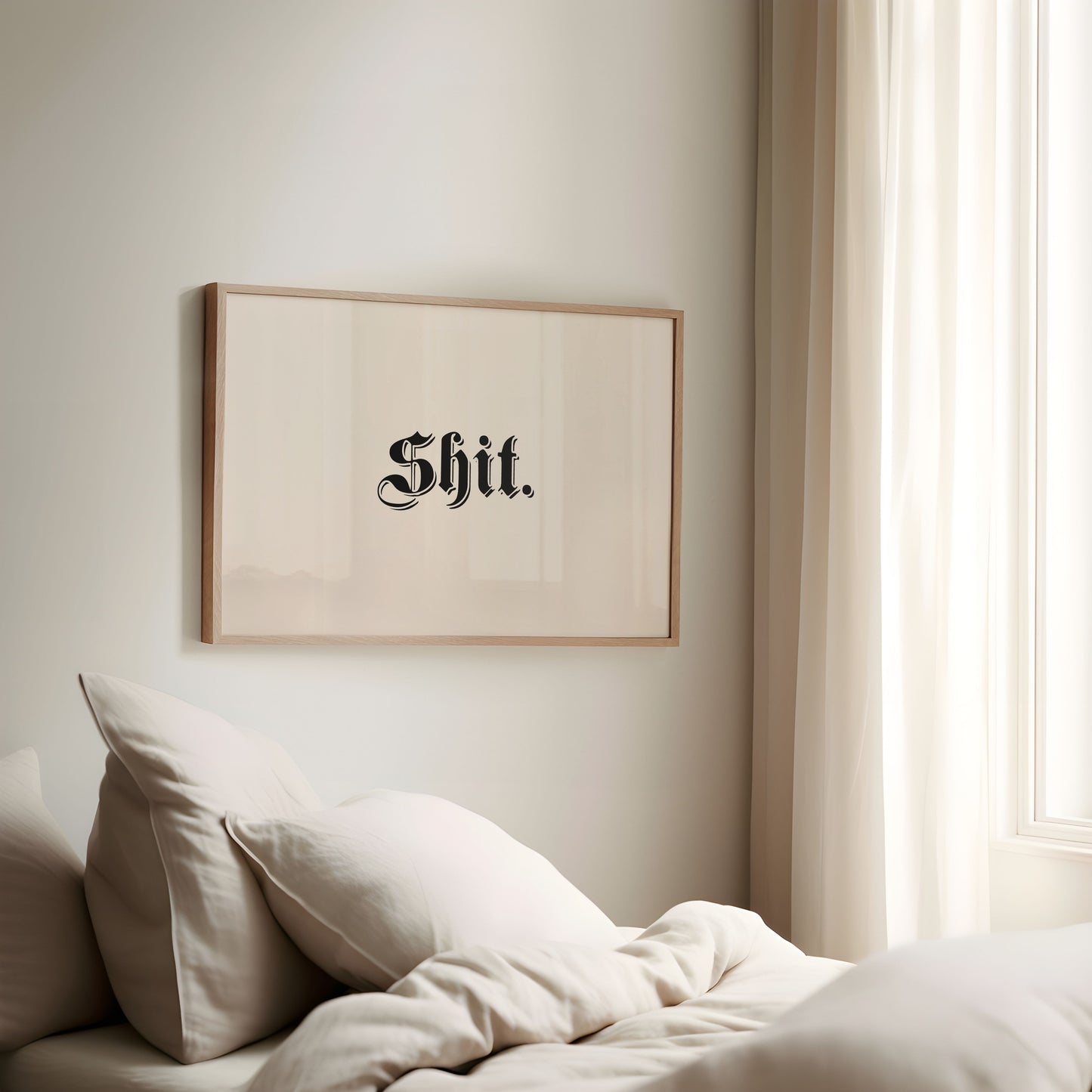 Shit | Landscape | Black and Cream | Art Print