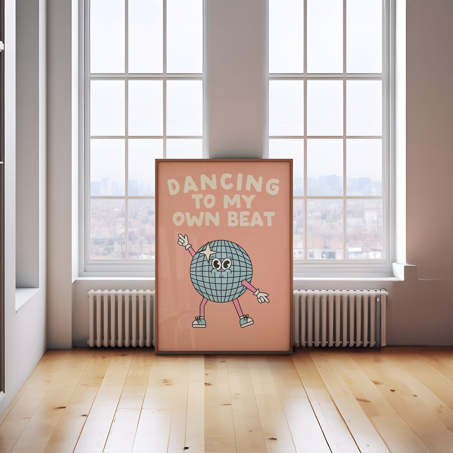 Dancing To My Own Beat | Cream and Peach | Art Print