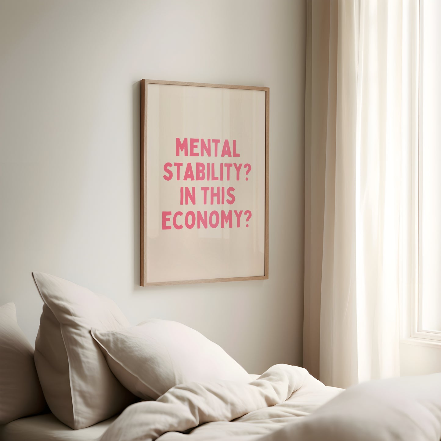 Mental Stability? In This Economy? | Watermelon and Cream | Art Print