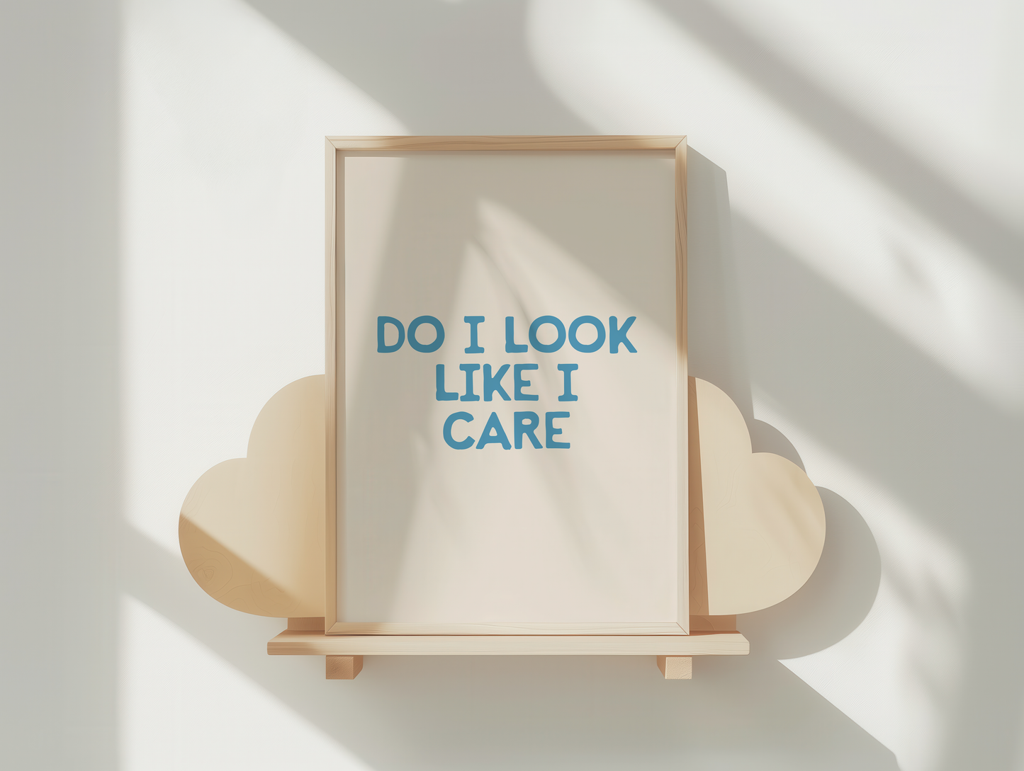 Do I Look Like I Care | Denim and Cream | Art Print