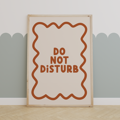 Do Not Disturb | Rust and Cream | Art Print