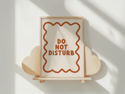 Do Not Disturb | Rust and Cream | Art Print