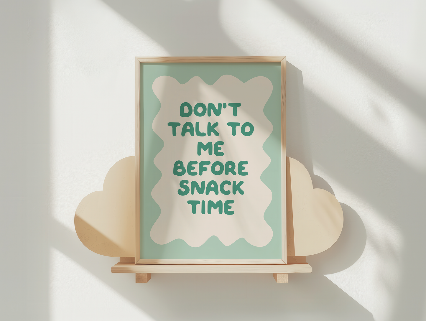 Don't Talk To Me Before Snacks | Peppermint and Cream | Art Print