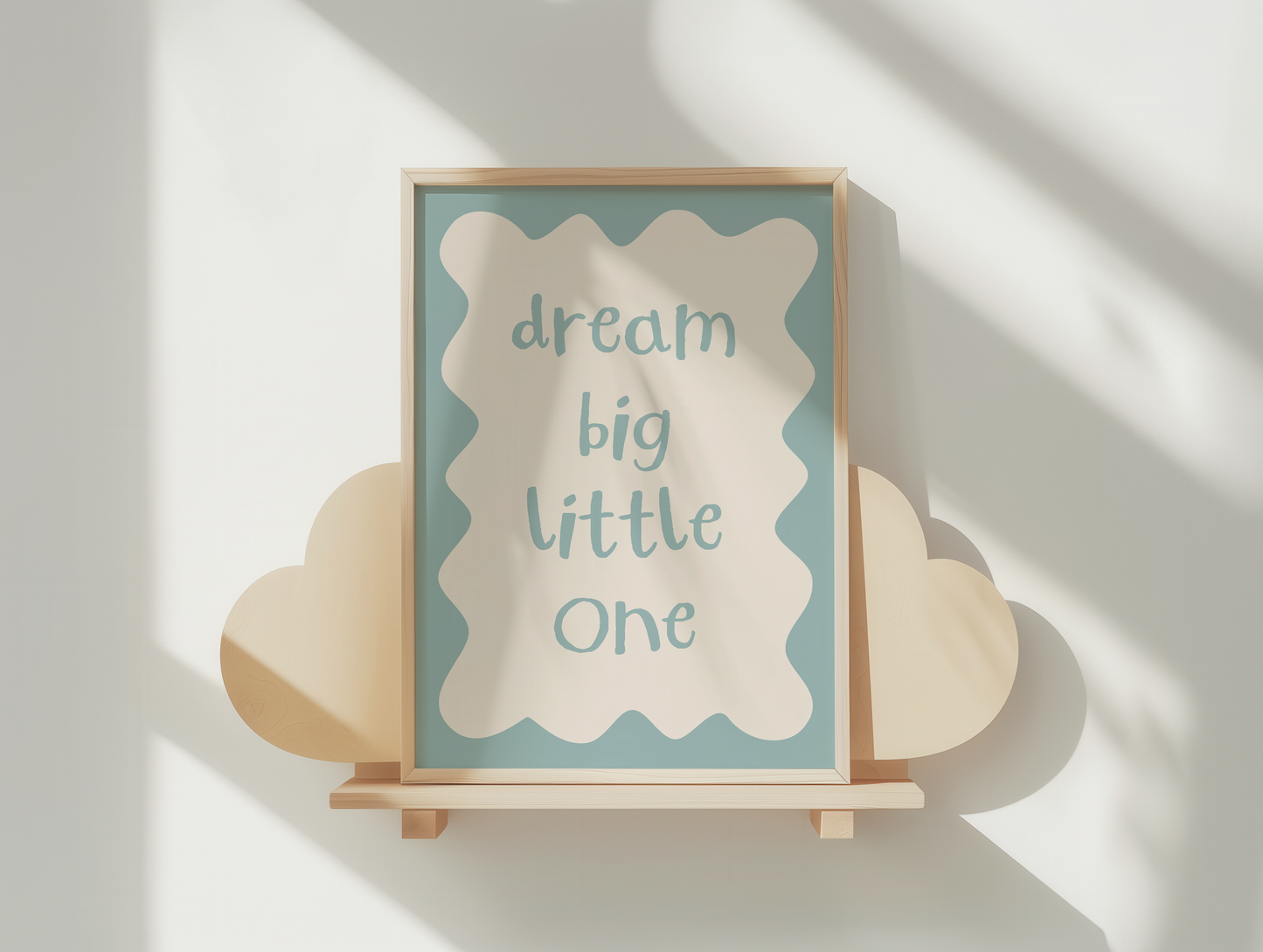 Dream Big Little One | Seafoam and Cream | Art Print