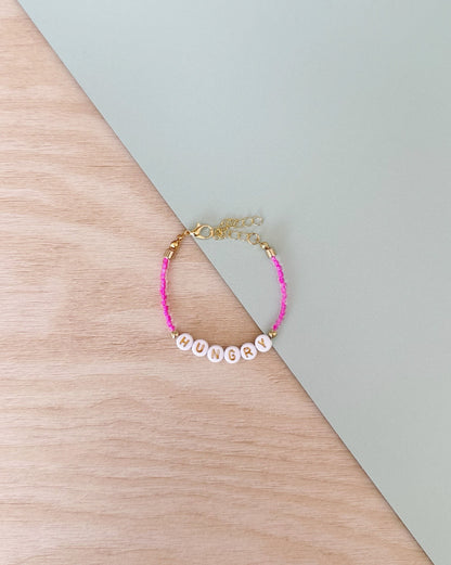 Hungry | Raspberry Ripple | Gold | 'Not So' Friendship Bracelet