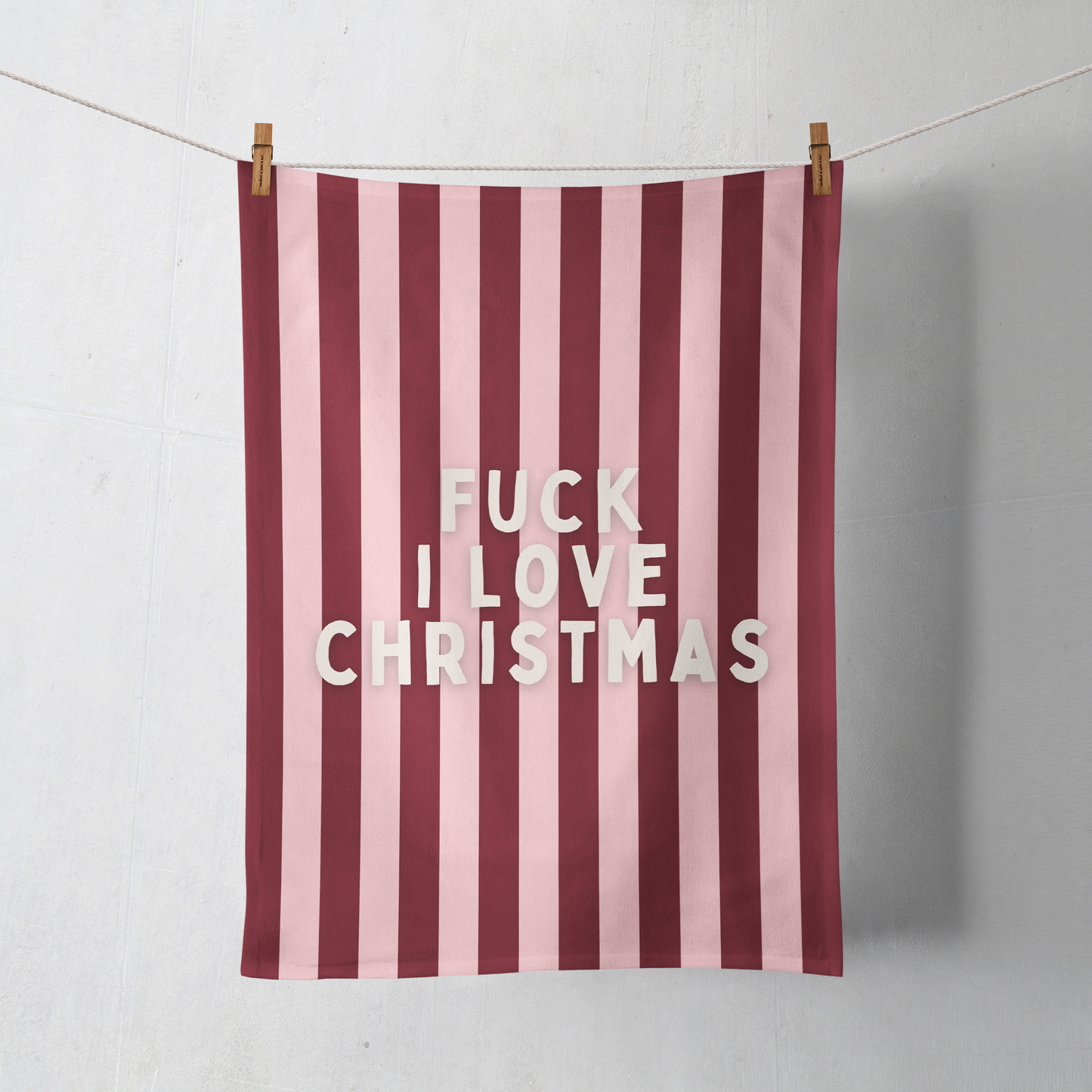 Fuck I Love Christmas | Christmas Tea Towel