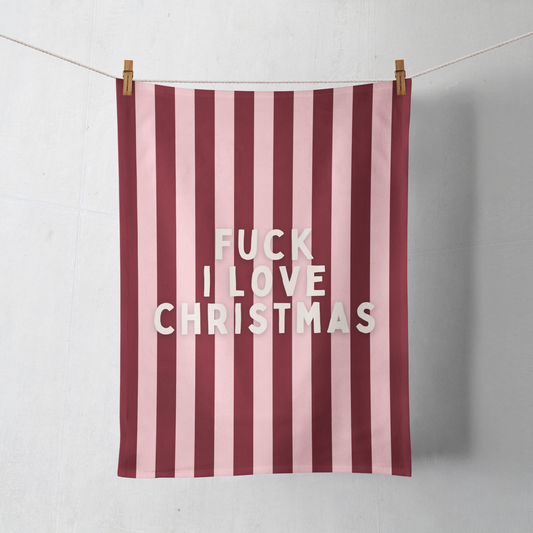 Fuck I Love Christmas | Christmas Tea Towel