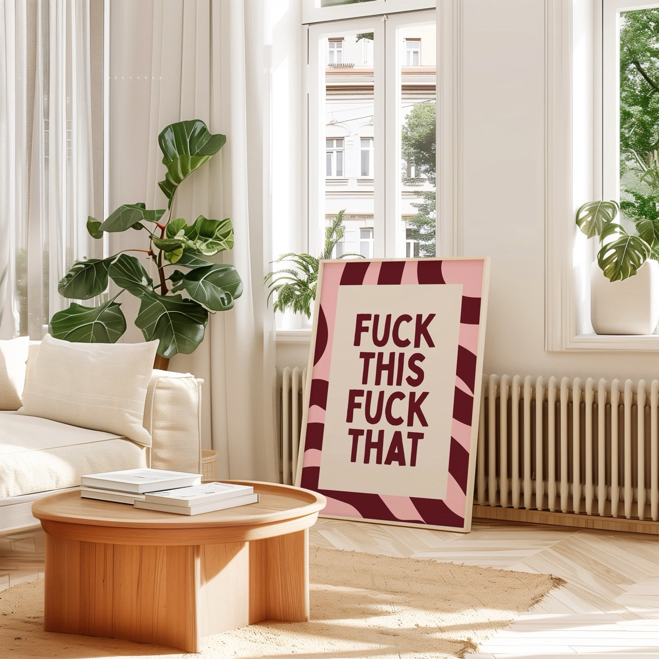 Fuck This Fuck That | Plum & Blush | Art Print