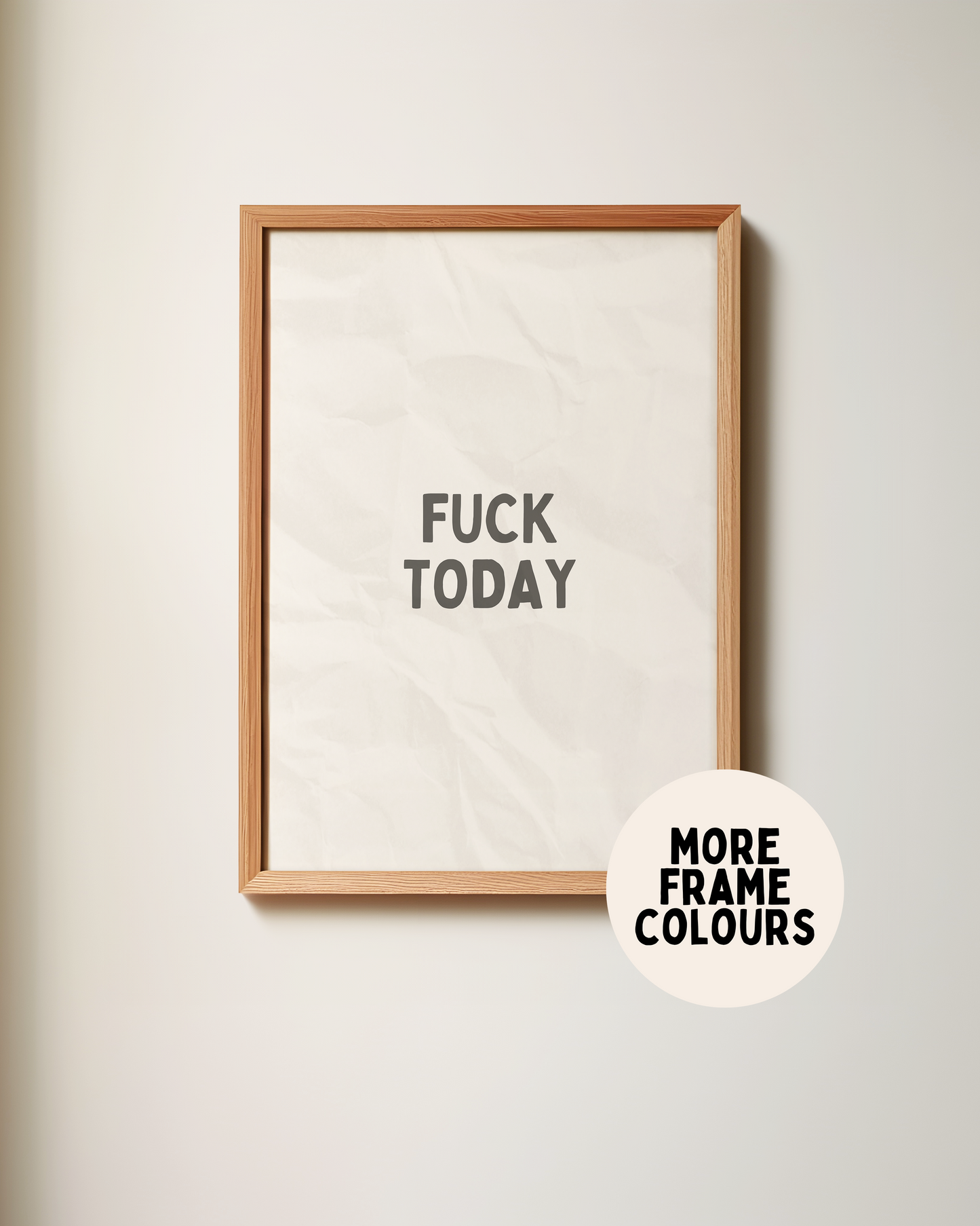 Fuck Today | Black & White | Art Print