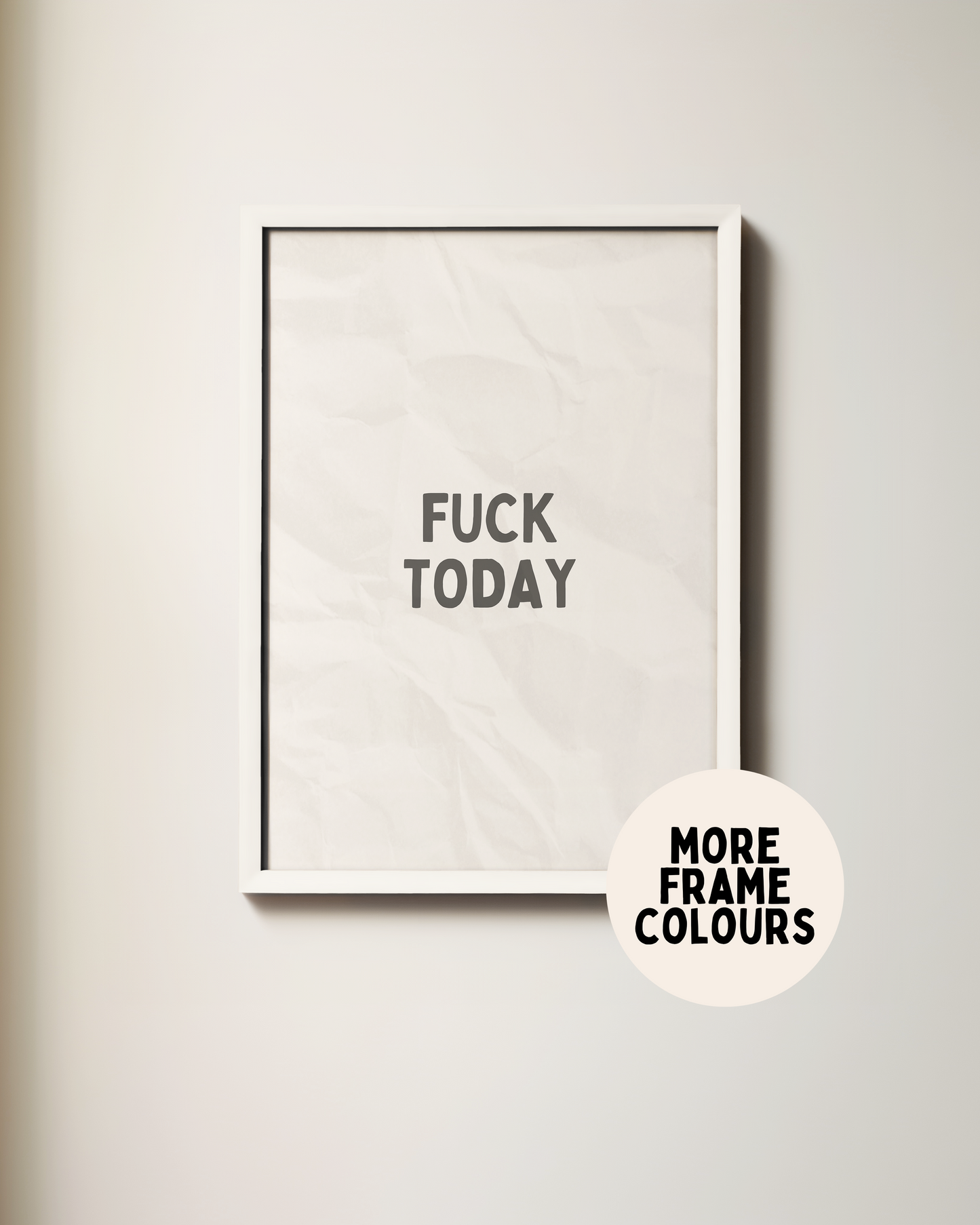 Fuck Today | Black & White | Art Print
