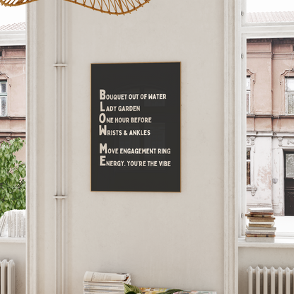 WISDOM & WONDER DESIGNS X GEORGINA ROSE EVENTS | Blow Me | Wall Art Print