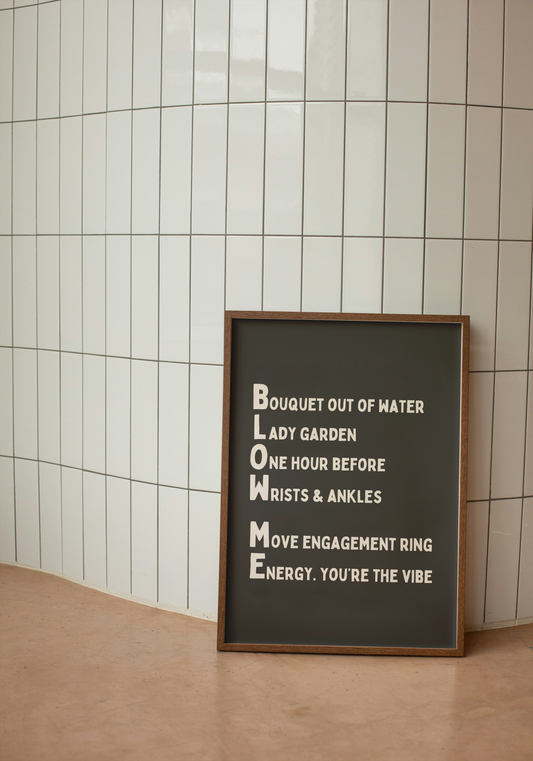 WISDOM & WONDER DESIGNS X GEORGINA ROSE EVENTS | Blow Me | Wall Art Print
