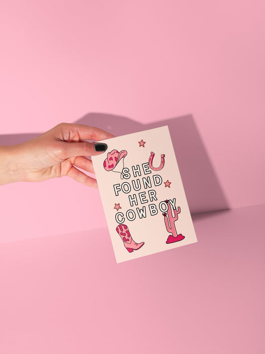 Wisdom & Wonder Designs x Georgina Rose Events | She Found Her Cowboy | Greeting Card