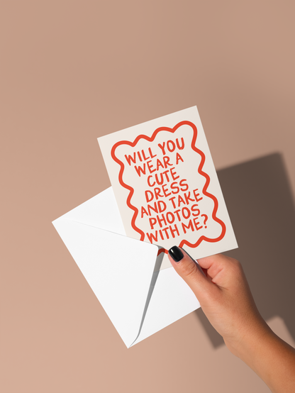 Wisdom & Wonder Designs x Georgina Rose Events | Will You Wear A Cute Dress | Greeting Card