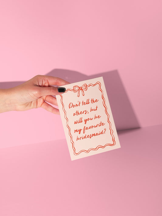 Wisdom & Wonder Designs x Georgina Rose Events | Favourite Bridesmaid | Greeting Card