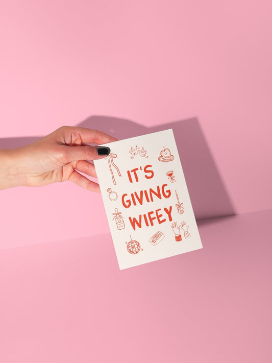 Wisdom & Wonder Designs x Georgina Rose Events | It's Giving Wifey | Greeting Card