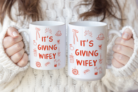 Wisdom & Wonder Designs x Georgina Rose Events | It's Giving Wifey | Ceramic Mug