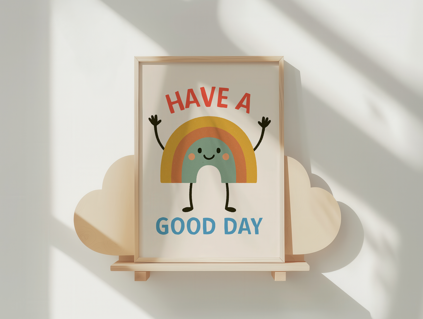 Have A Good Day | Lobster, Denim and Cream | Art Print