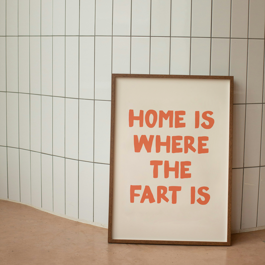 WISDOM & WONDER X HEY WONDER | Home Is Where The Fart Is | Lobster and Cream | Wall Art Print