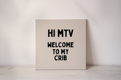 Hi MTV | Black and Cream | Canvas