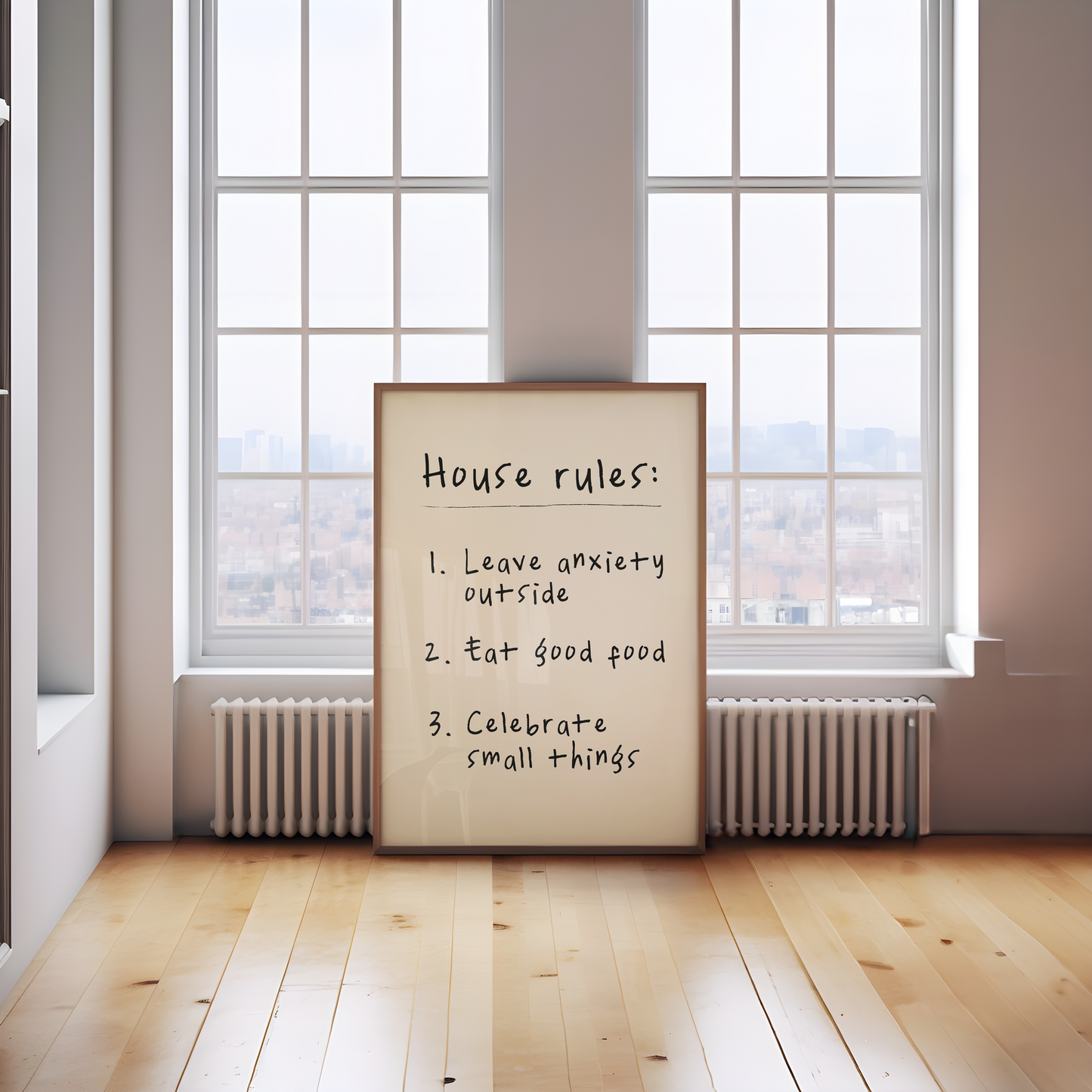 House Rules | Black and Cream | Art Print