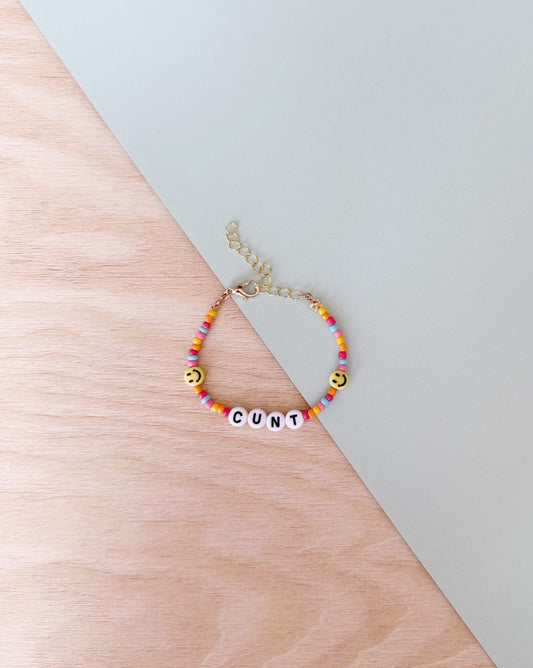 Cunt | Tutti Frutti | Gold | 'Not So' Friendship Bracelet