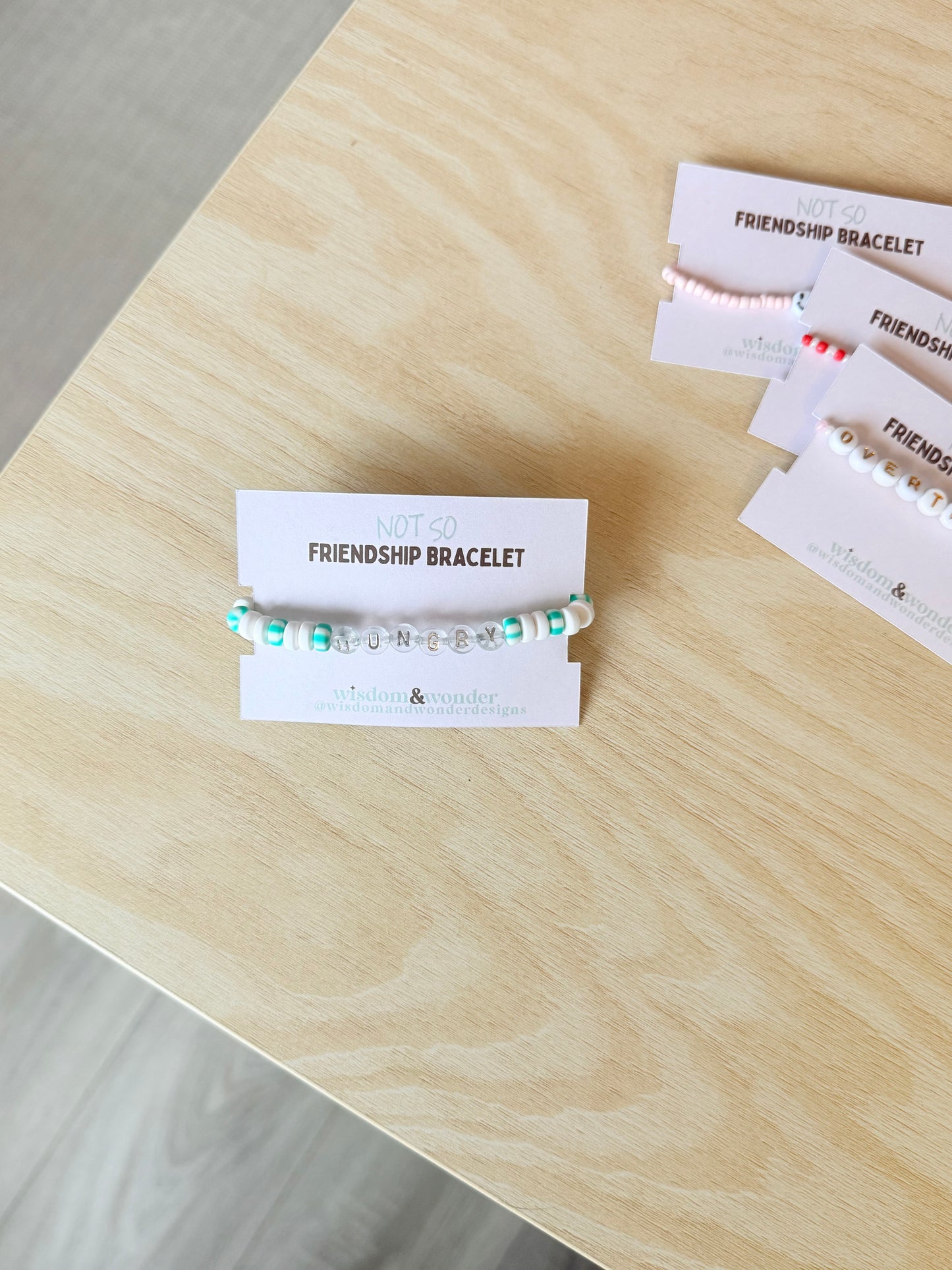 Hungry | Hot Teal | Silver | 'Not So' Friendship Bracelet