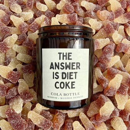 The Answer Is Diet Coke | Candle
