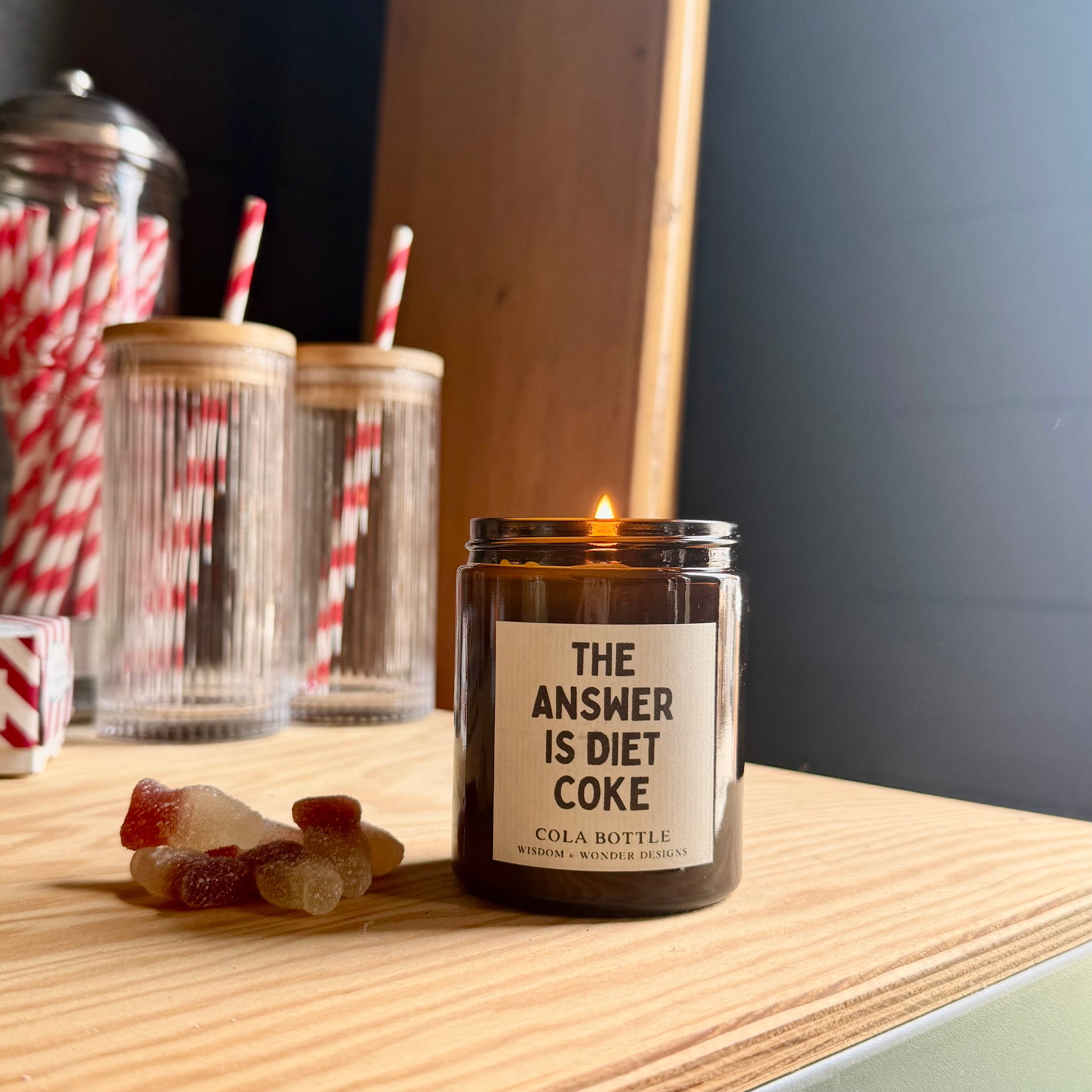 The Answer Is Diet Coke | Candle