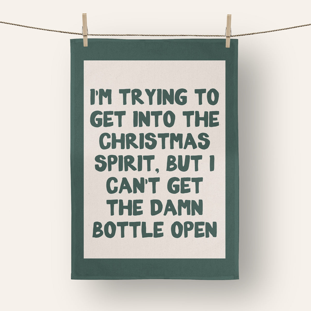 I'm Trying To Get Into The Christmas Spirit | Christmas Tea Towel