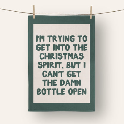 I'm Trying To Get Into The Christmas Spirit | Christmas Tea Towel