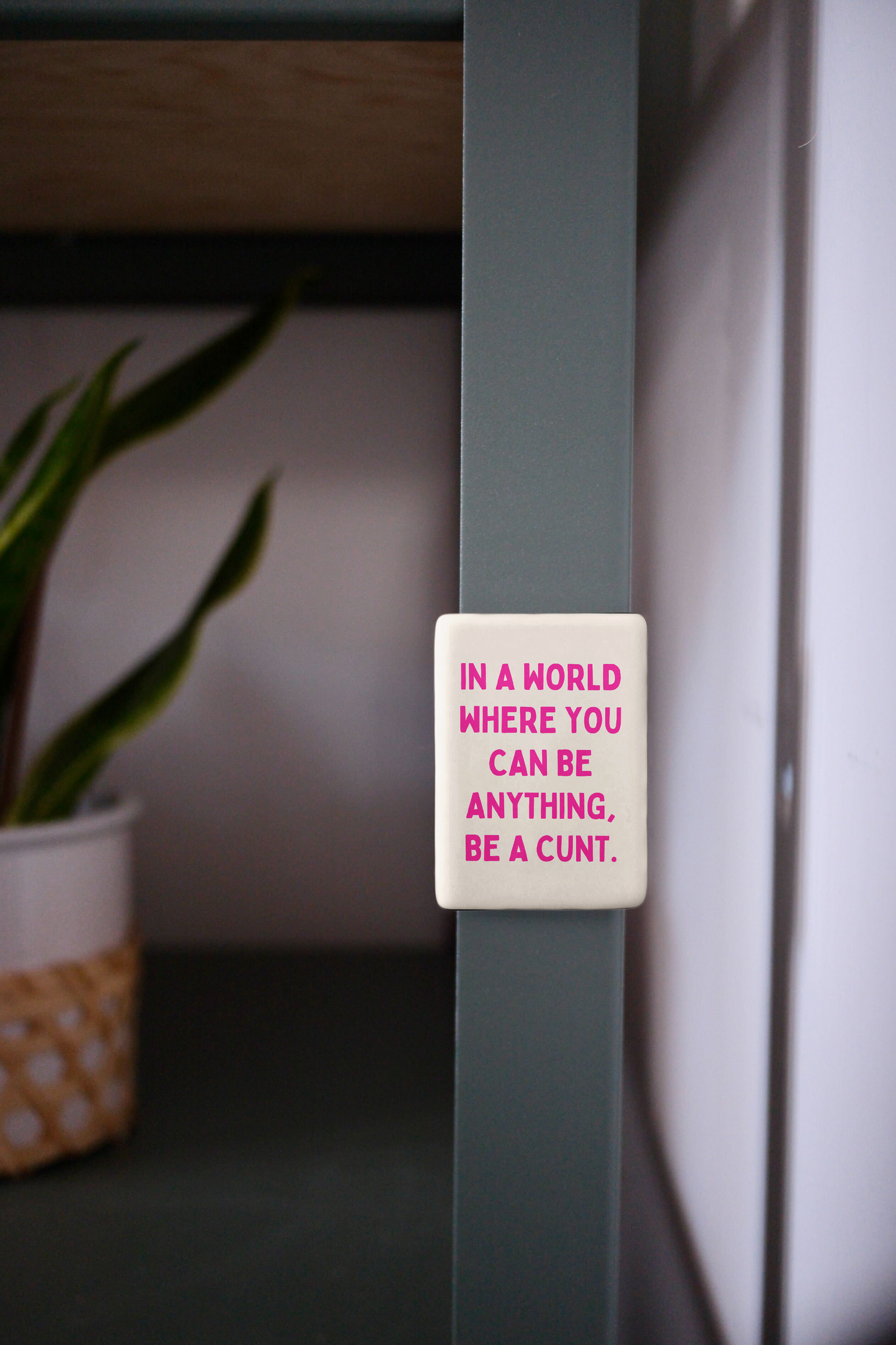 In A World Where You Can Be Anything, Be A Cunt | Ceramic Magnet