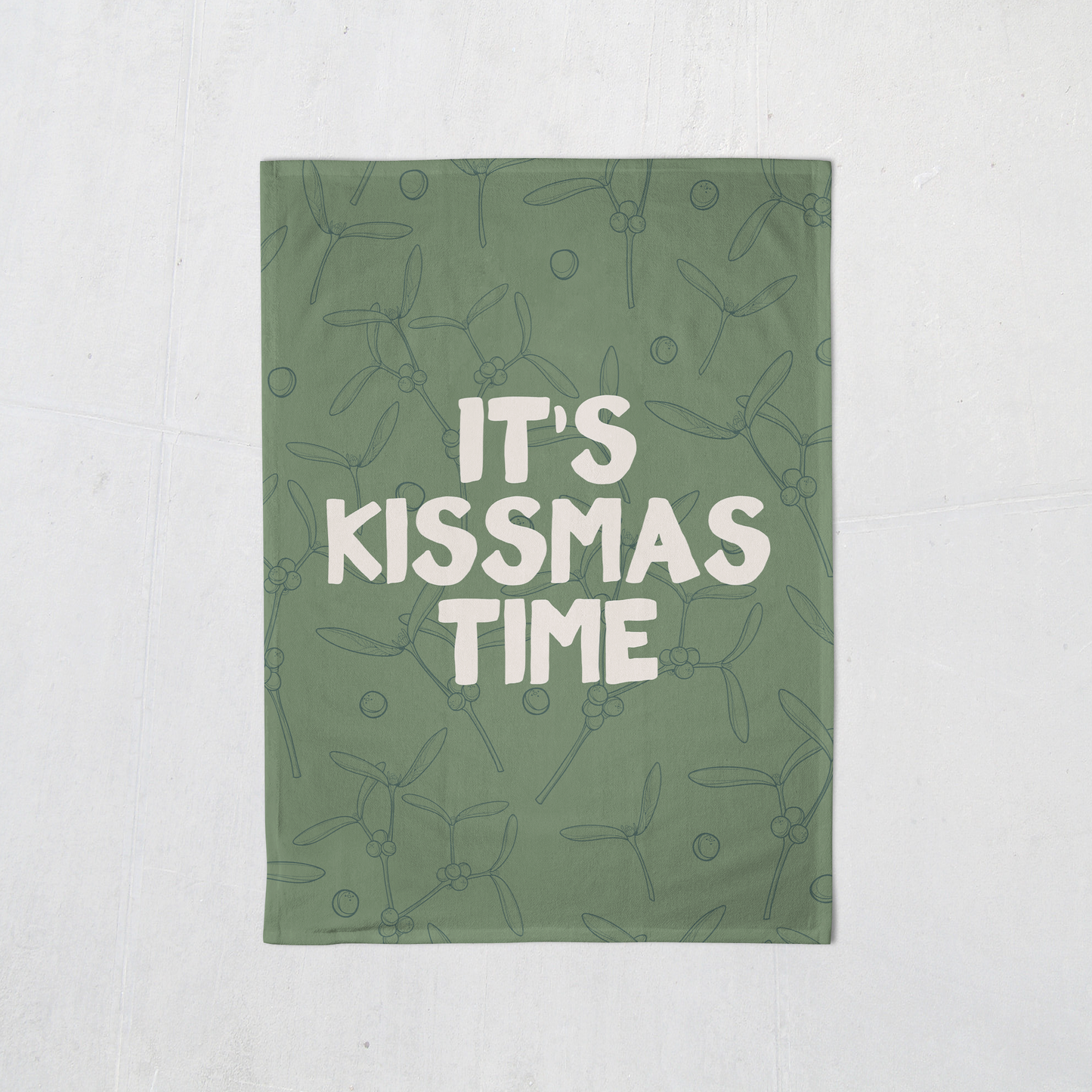 It's Kissmas Time | Christmas Tea Towel