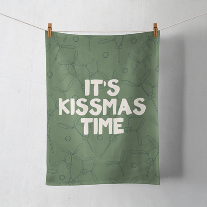 It's Kissmas Time | Christmas Tea Towel