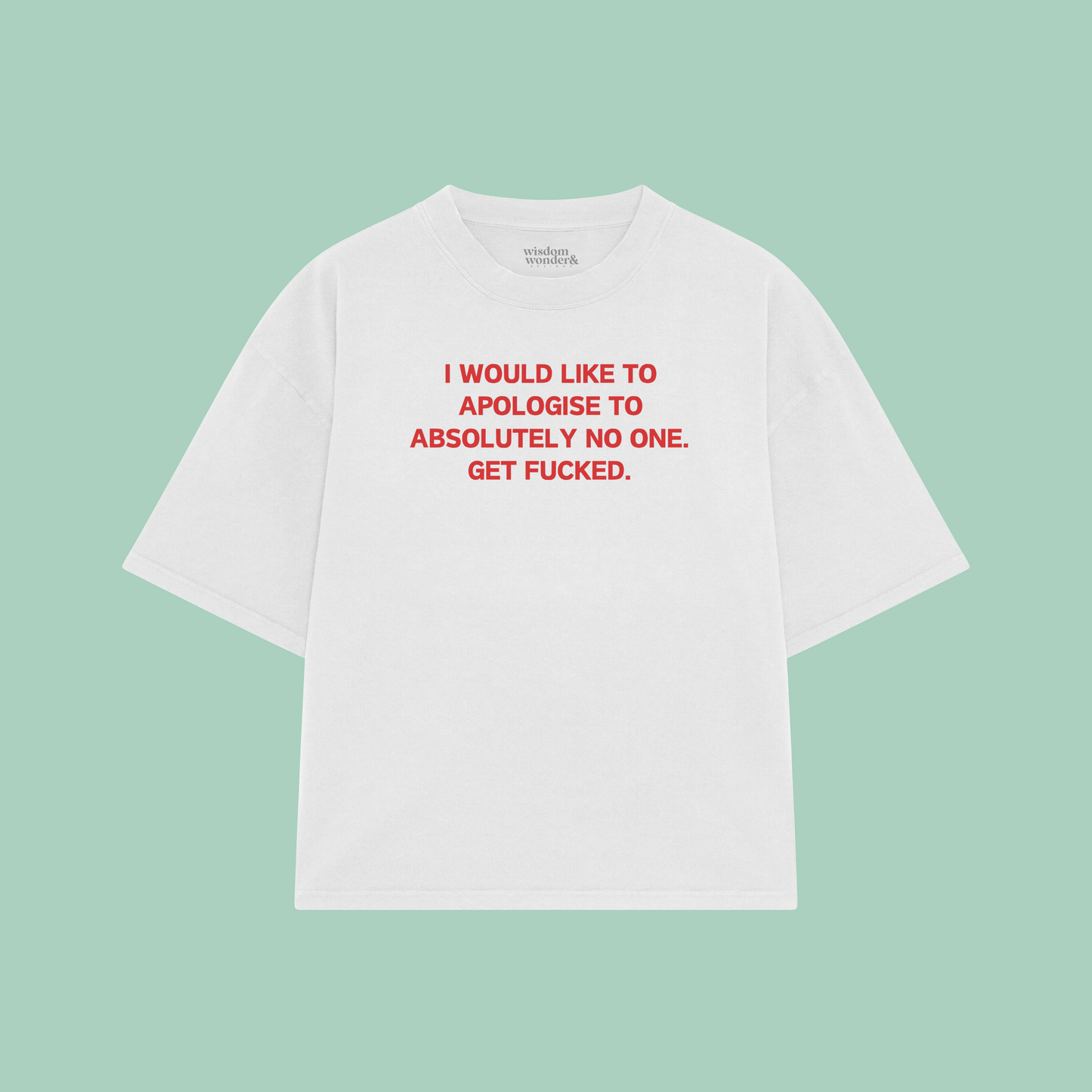 I Would Like To Apologise To Absolutely No One | Boxy T Shirt