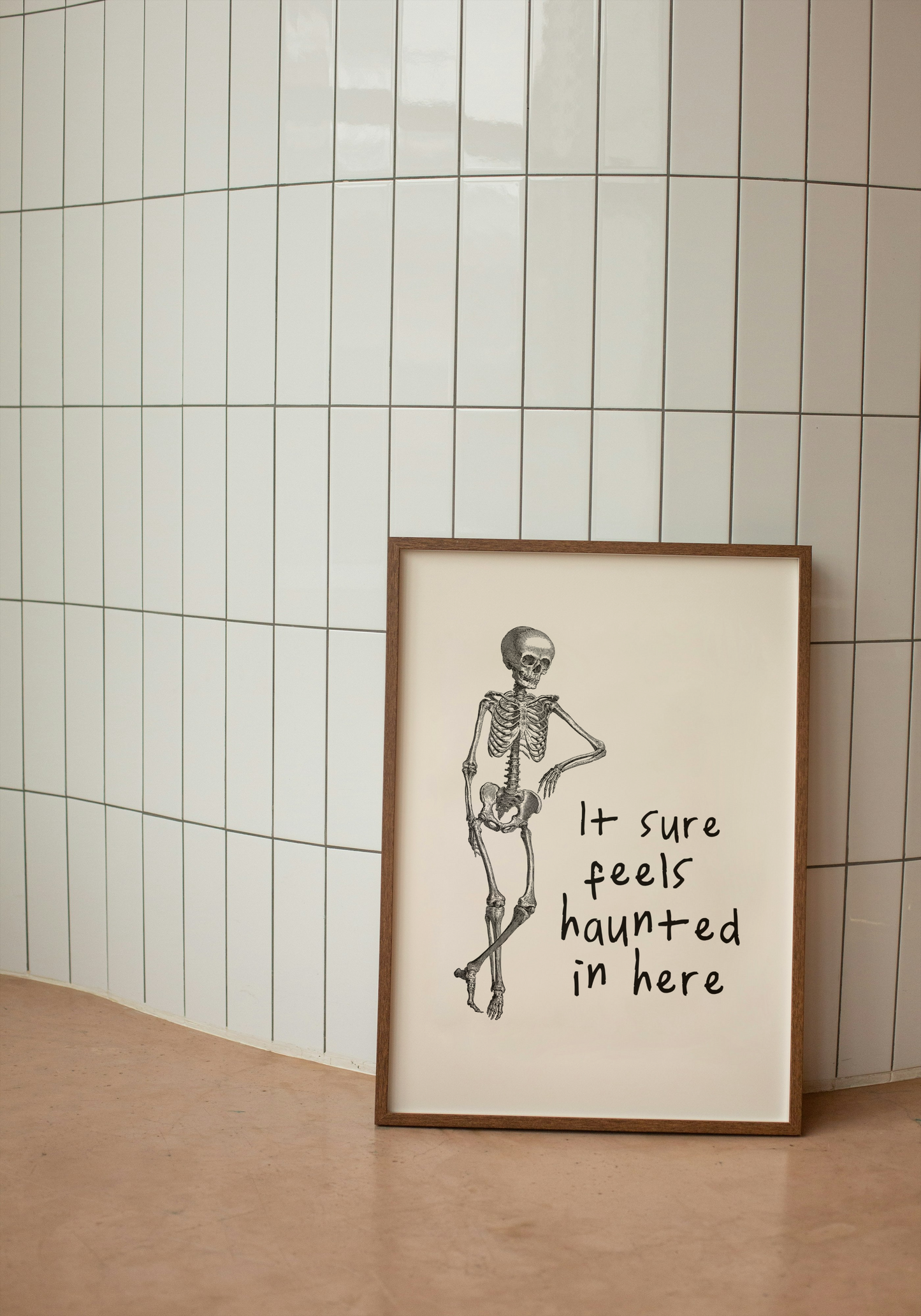 It Sure Feels Haunted In Here | Black and Cream | Art Print