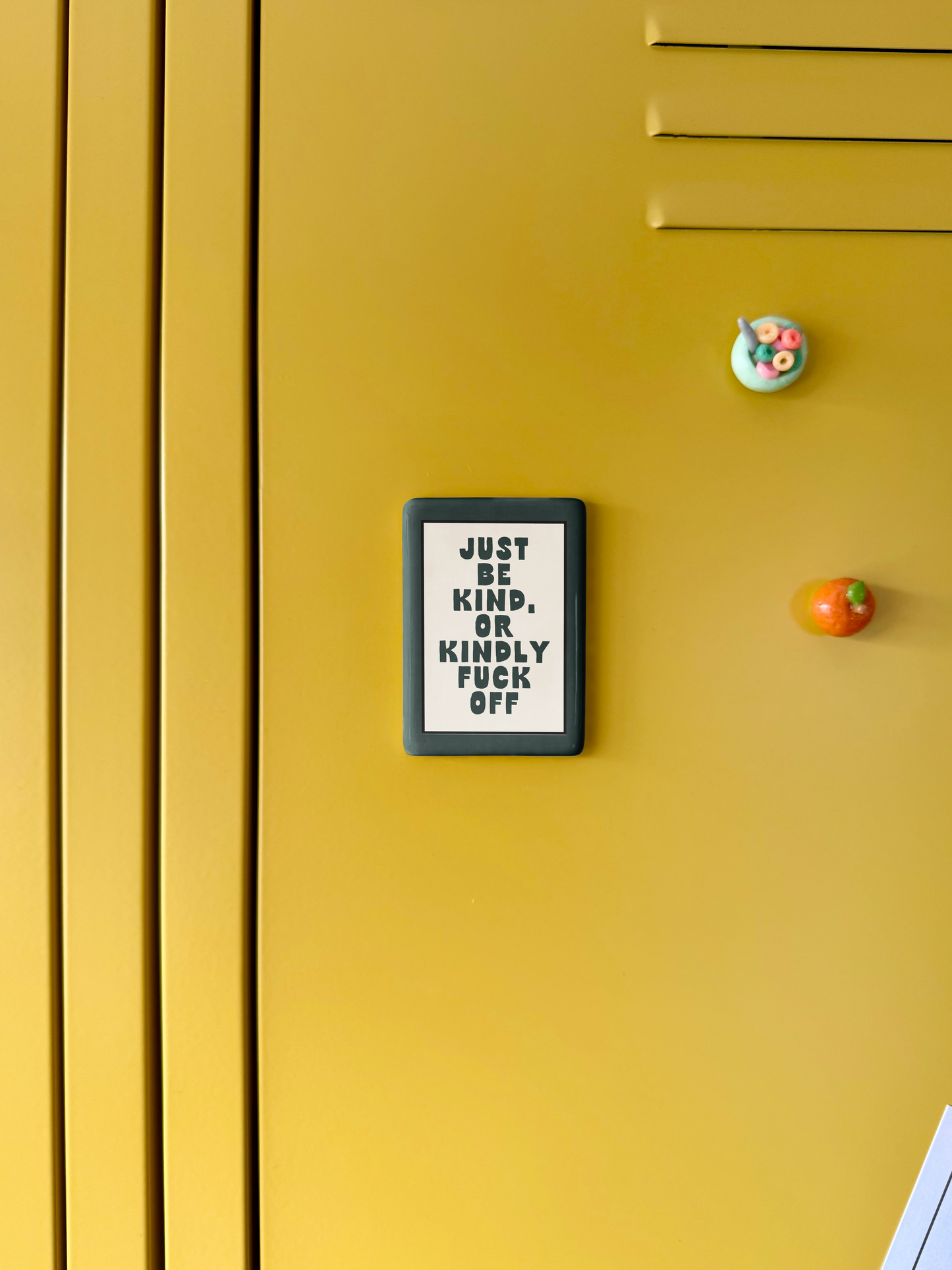 WISDOM & WONDER DESIGNS X MIND | Just Be Kind Or Kindly Fuck Off | Ceramic Magnet