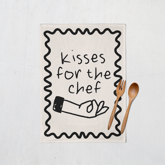 Kisses For The Chef | Tea Towel