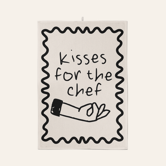 Kisses For The Chef | Tea Towel