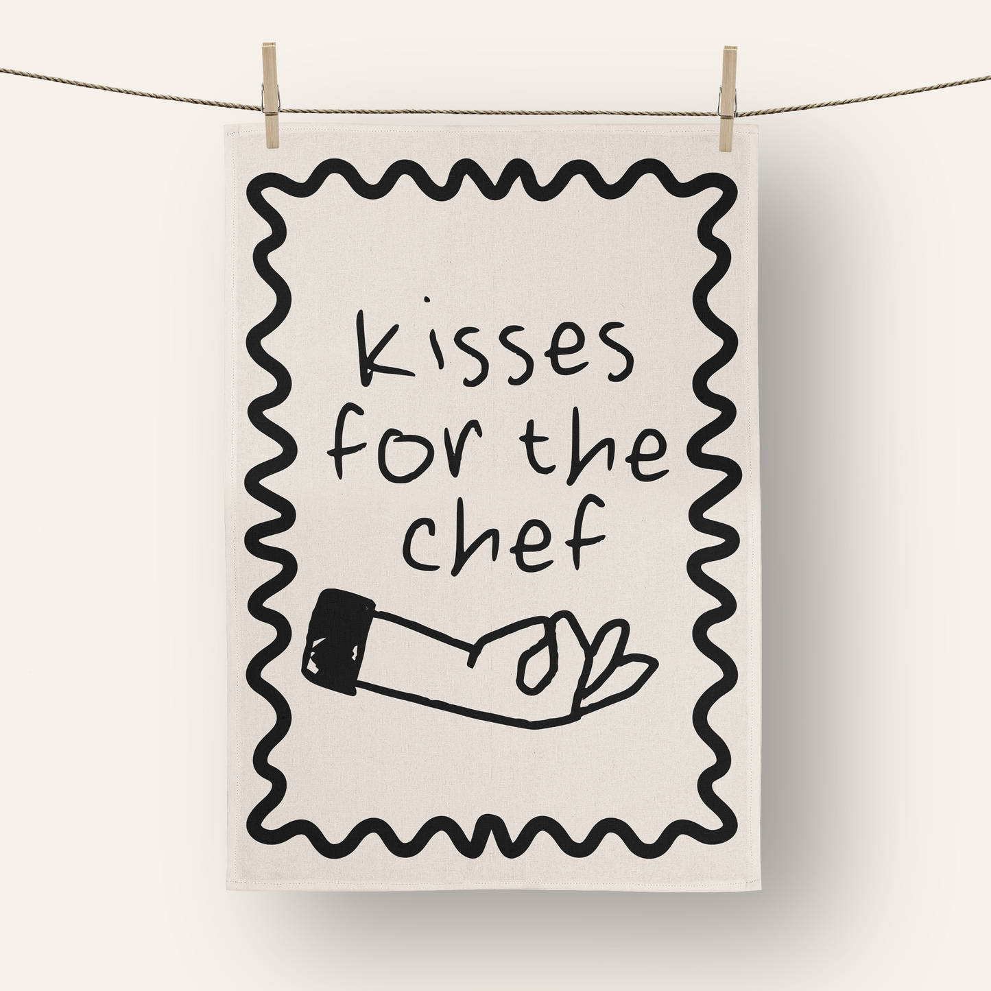 Kisses For The Chef | Tea Towel