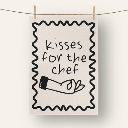 Kisses For The Chef | Tea Towel