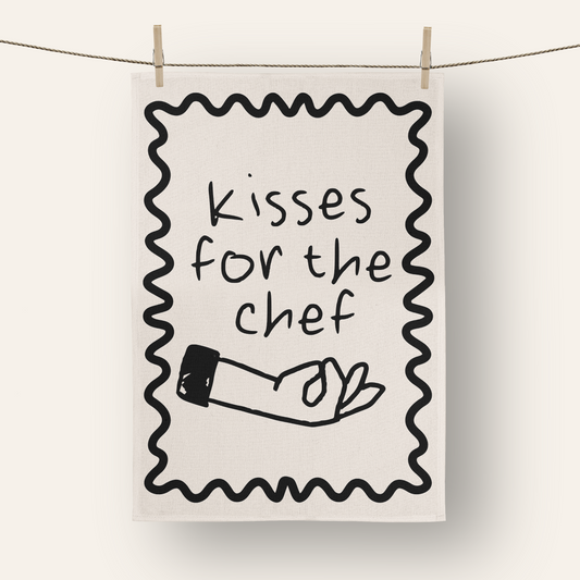 Kisses For The Chef | Tea Towel