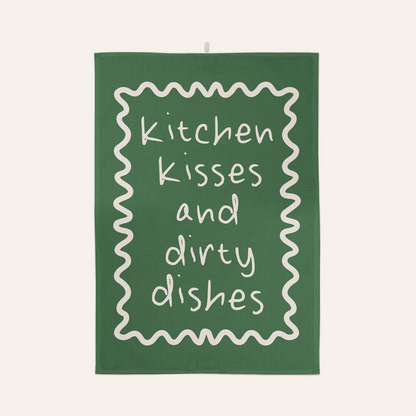 Kitchen Kisses And Dirty Dishes | Tea Towel