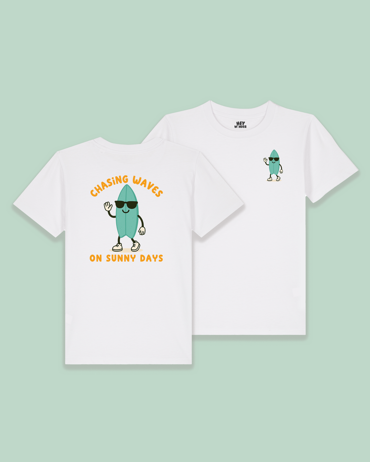 Kids T Shirt | Chasing Waves On Sunny Days | Back Design