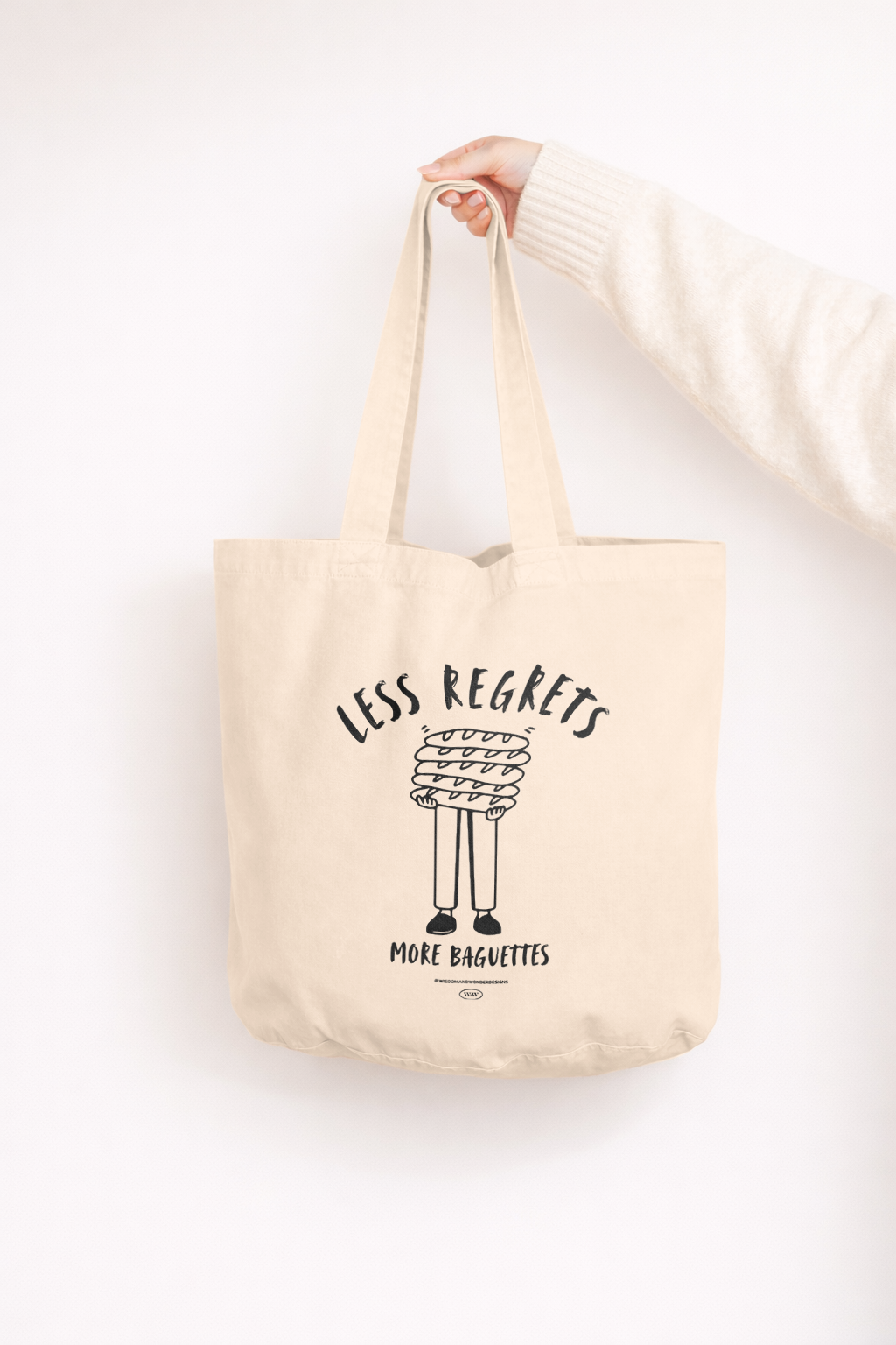 Less Regrets, More Baguettes | Tote Bag