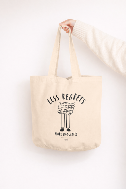 Less Regrets, More Baguettes | Tote Bag
