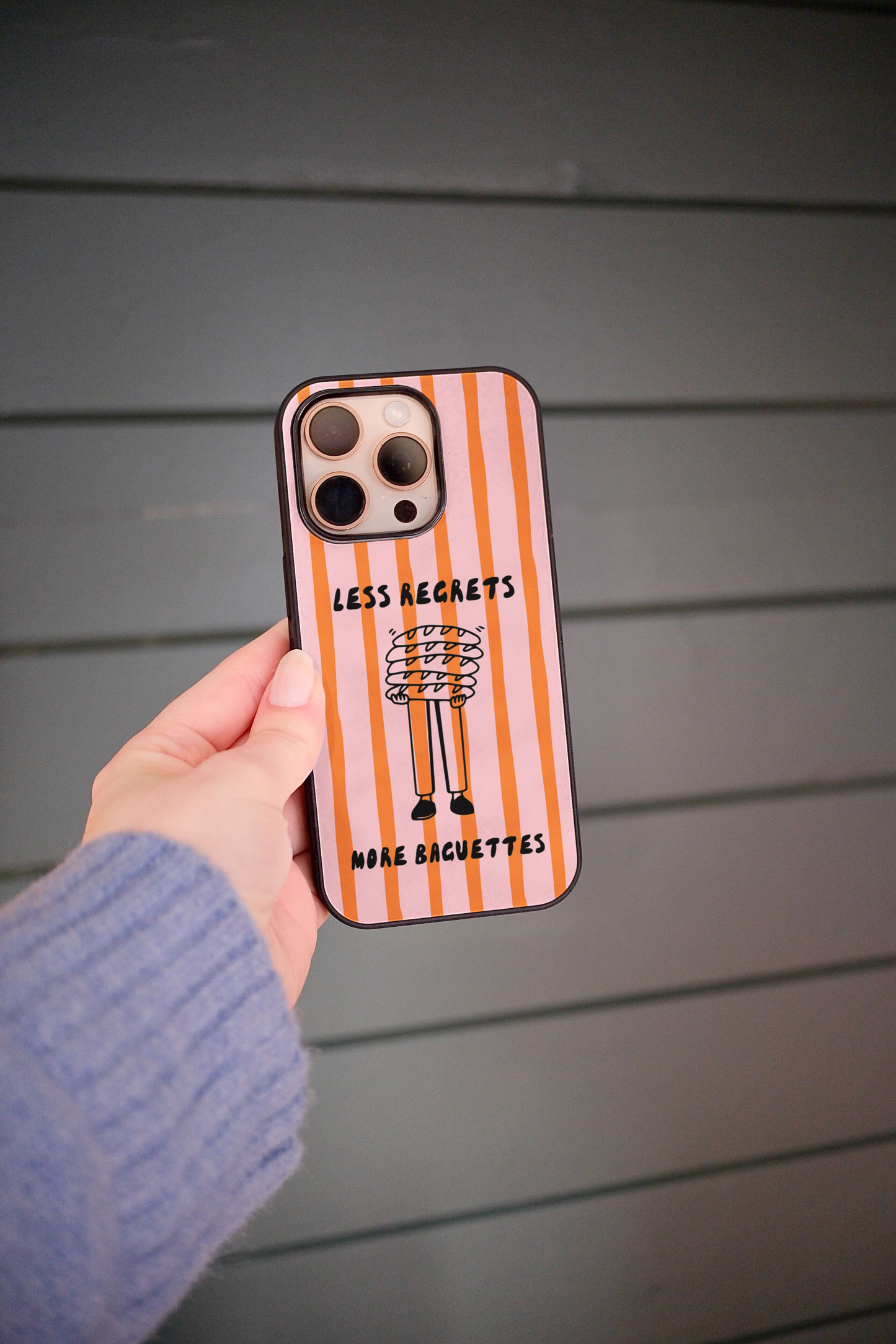Less Regrets More Baguettes | Phone Case